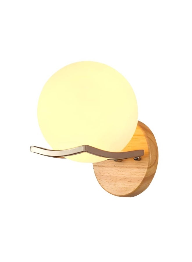 BAB Modern wall sconce with a wooden base - Image 5
